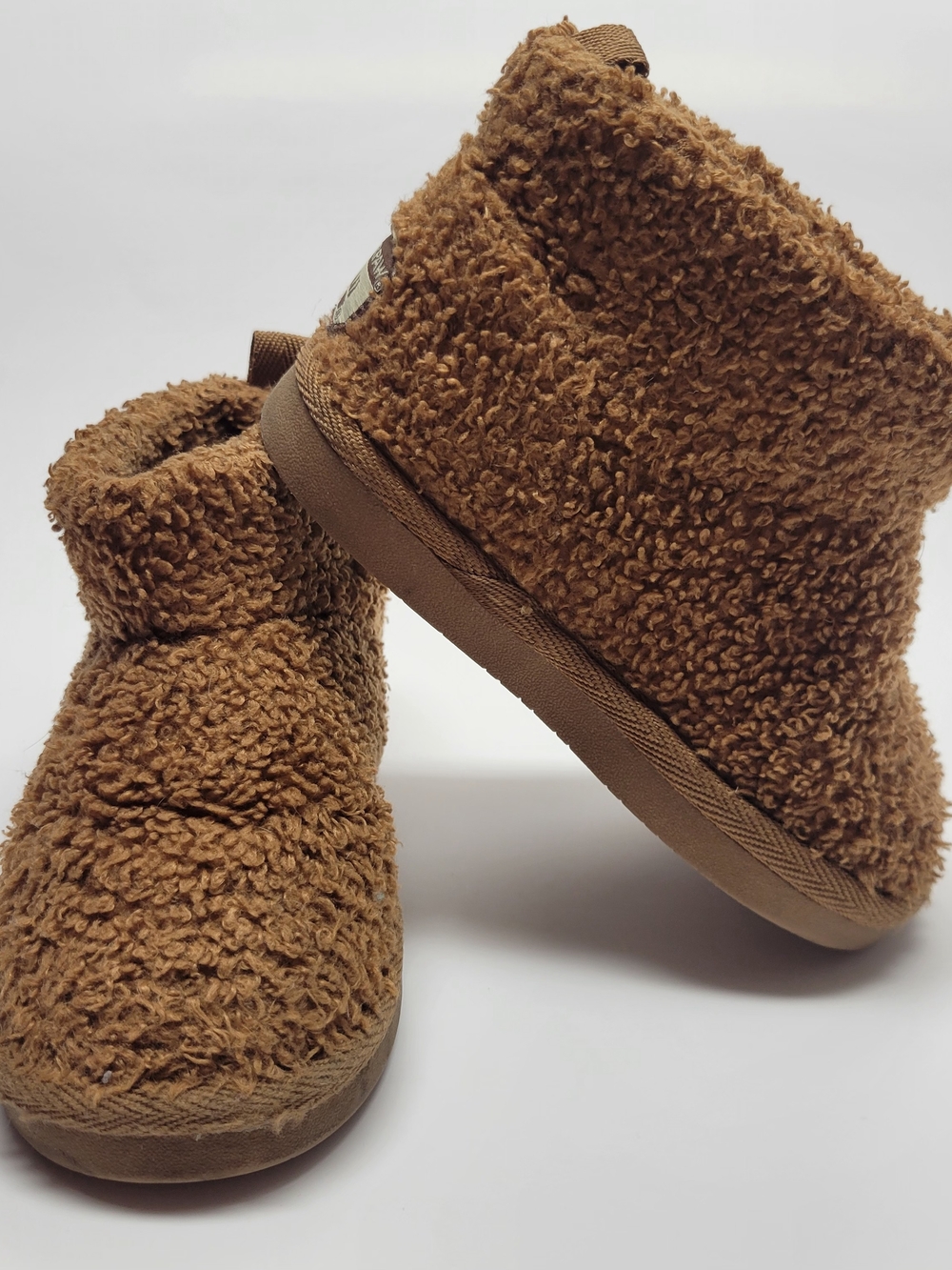 Bear Paw Kids Plush Sherpa Boots Brown